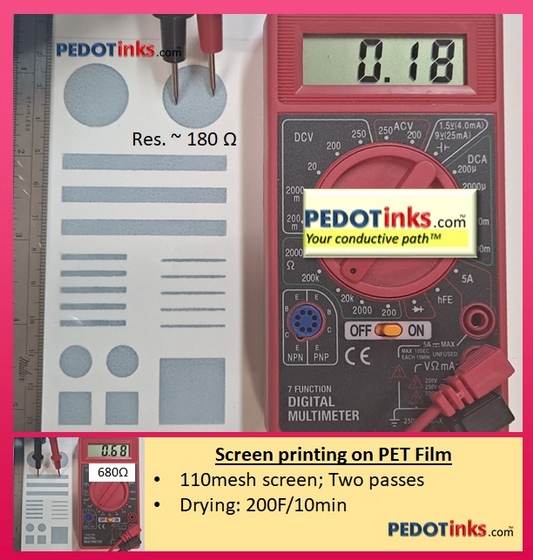 Resistance Measurement Conductive Screen Printing PEDOT PSS